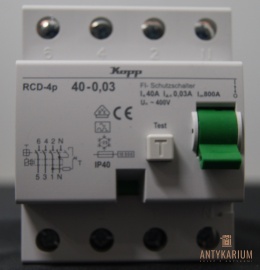 Różnicówka RCD 40A 30ma 4-pol KOPP