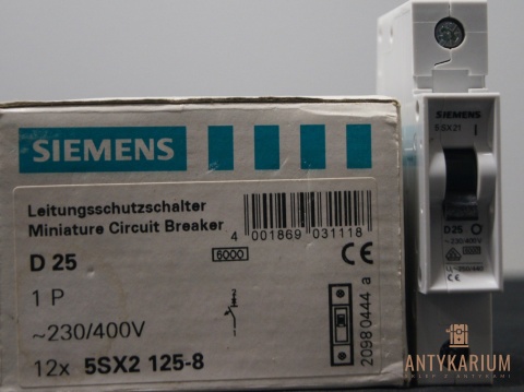 Wyłącznik bezpiecznikSiemens 5SX2 125-8 1pol D25