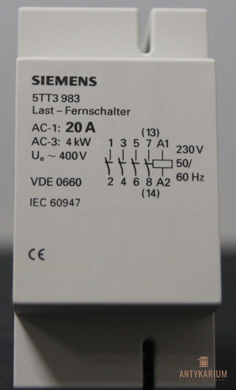 Stycznik 20A 400V Siemens 5TT3983