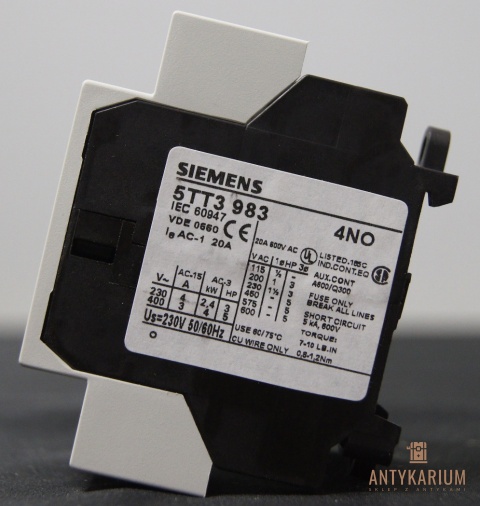 Stycznik 20A 400V Siemens 5TT3983