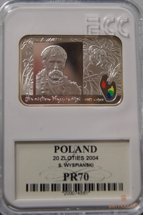 Wyspiański 20 zł mennicza PR 70