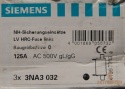 Wkładka bezpiecznika mocy SIEMENS 3NA3 032 NH0 125A