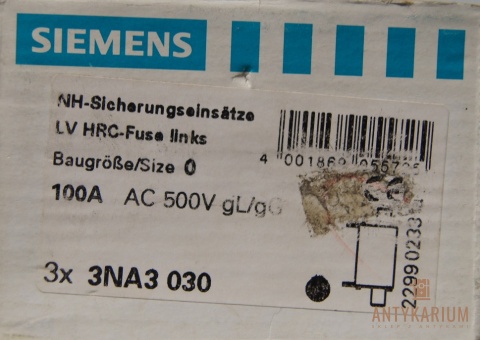Wkładka bezpiecznika mocy SIEMENS 3NA3 030 100A