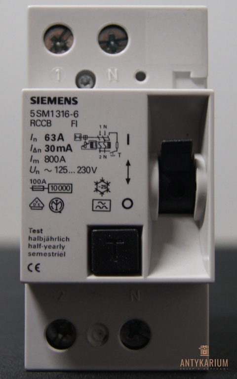 Wył. Róż-prądowy 63A 2POL 30ma 5SM1316-6 Siemens