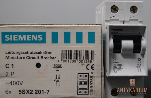 Wyłącznik bezpiecznik SIEMENS 5SX2 201-7 2Pol C1