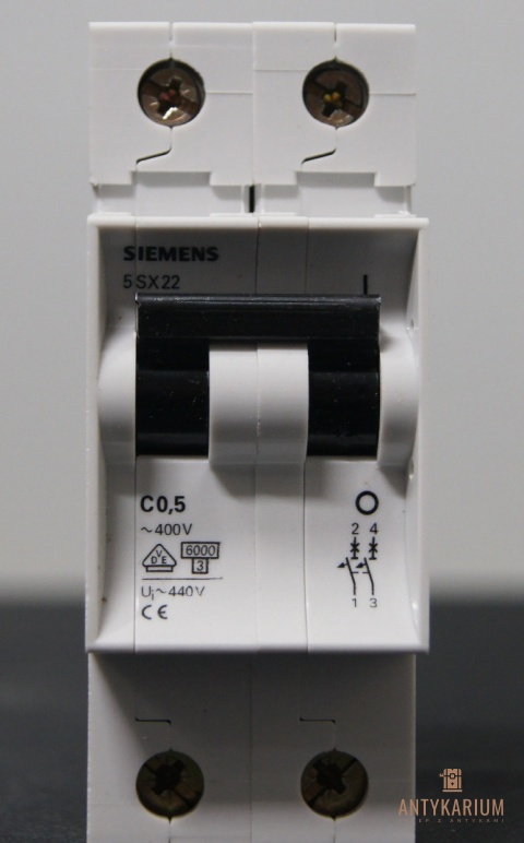 Wyłącznik bezpiecznik SIEMENS 5SX2 205-7 2Pol C0,5