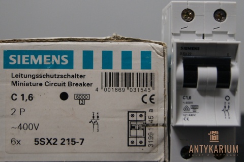 Wyłącznik bezpiecznik SIEMENS 5SX2 215-7 2Pol C1,6