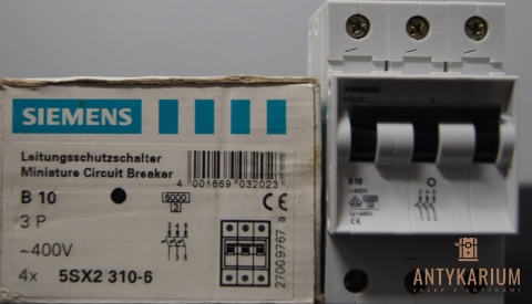 Wyłącznik bezpiecznik SIEMENS 5SX2 310-6 3 Pol B10