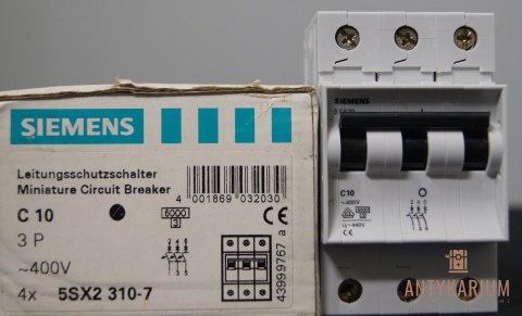 Wyłącznik bezpiecznik SIEMENS 5SX2 310-7 3Pol C10