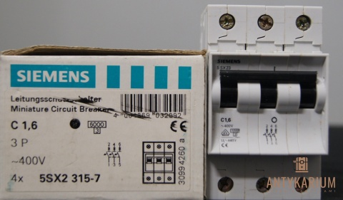 Wyłącznik bezpiecznik SIEMENS 5SX2 315-7 3Pol C1,6