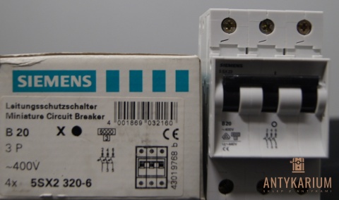 Wyłącznik bezpiecznik SIEMENS 5SX2 320-6 3 Pol B20