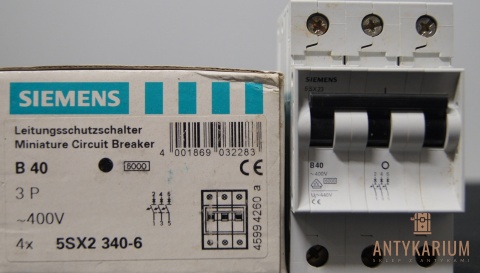 Wyłącznik bezpiecznik SIEMENS 5SX2 340-6 3Pol B40