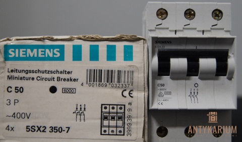 Wyłącznik bezpiecznik SIEMENS 5SX2 350-7 3Pol C50