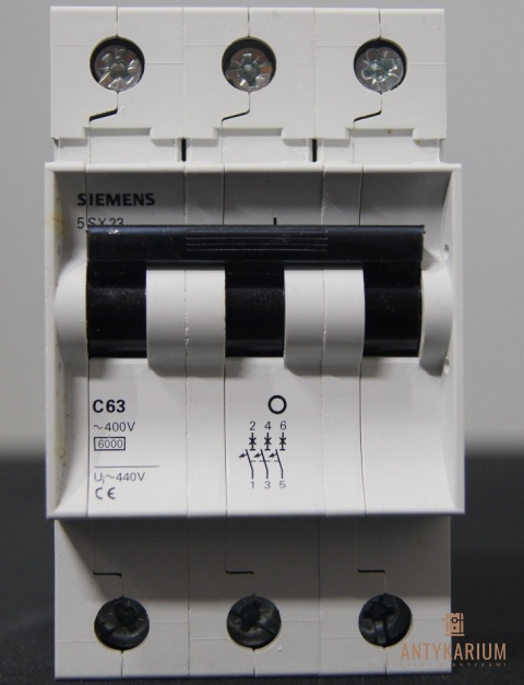 Wyłącznik bezpiecznik SIEMENS 5SX2 363-7 3Pol C63
