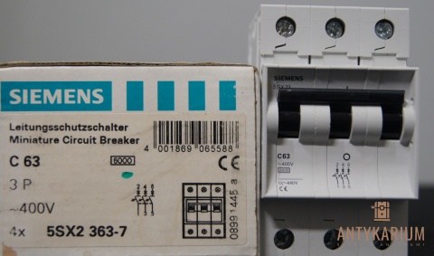 Wyłącznik bezpiecznik SIEMENS 5SX2 363-7 3Pol C63
