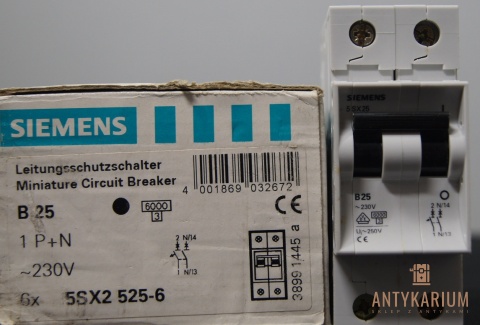Wyłącznik bezpiecznik SIEMENS 5SX2 525-6 2Pol B25