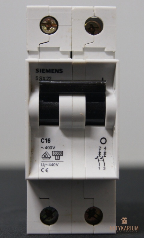 Wyłącznik , bezpiecznik Siemens 5SX2216-7 2Pol C-16