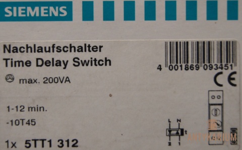 Wyłącznik czasowy do wentylacji 5TT1 312 Siemens 1-12min
