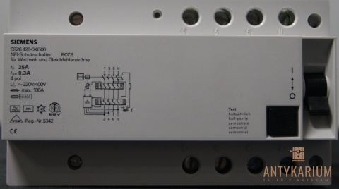 Wyłącznik róż-prąd 25A 4-pol 300ma 5SZ6 426-0KG00 Siemens