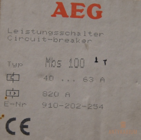 Wyłacznik silnikowy AEG 40-63A 35KW MBS 100