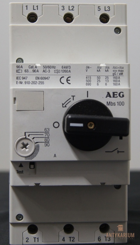 Wyłacznik silnikowy AEG 63-90A 55KW MBS 100