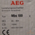 Wyłacznik silnikowy AEG 63-90A 55KW MBS 100