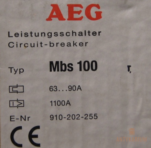 Wyłacznik silnikowy AEG 63-90A 55KW MBS 100