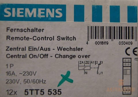 Wyłacznik zdalny ZAŁ-WYŁ 1-bieg 16A 5TT5 535 Siemens