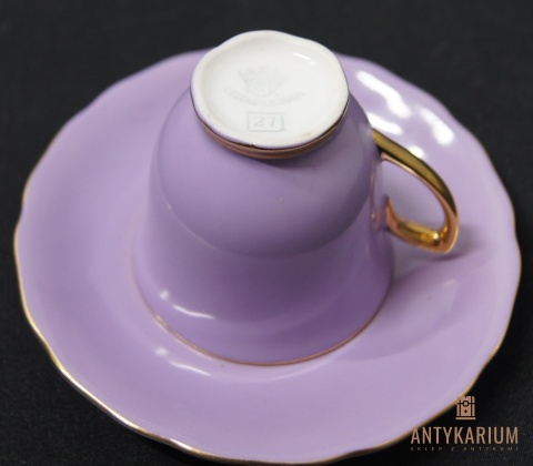 Filiżanka Porcelana Loucky Windsor lata 50 Mokka