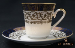 Filiżanka Porcelana bogato zdobiona JSK sygnowana 160ml