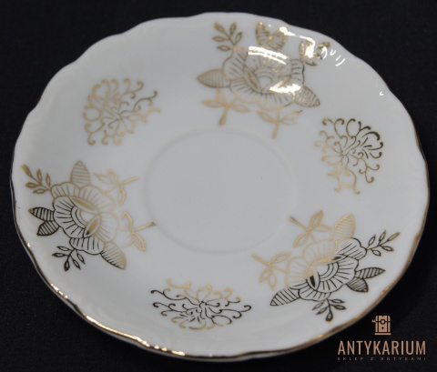 Filiżanka biała porcelana złoto Japan