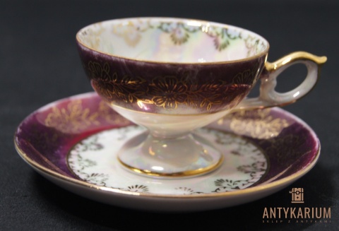 Filiżanka stara porcelana sceny rodzajowe 55ml