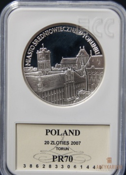 Kazimierz Dolny 20zł mennicza PR 70