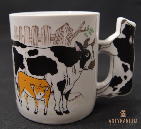 Kubek Porcelana Sandra Rich krowa z cielaczkiem