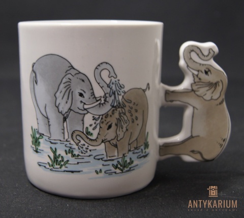 Kubek Porcelana Sandra Rich słoń słoniątko