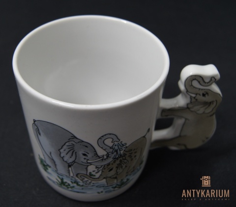 Kubek Porcelana Sandra Rich słoń słoniątko