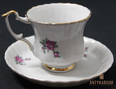 Porcelana filiżanka Chodzież róża