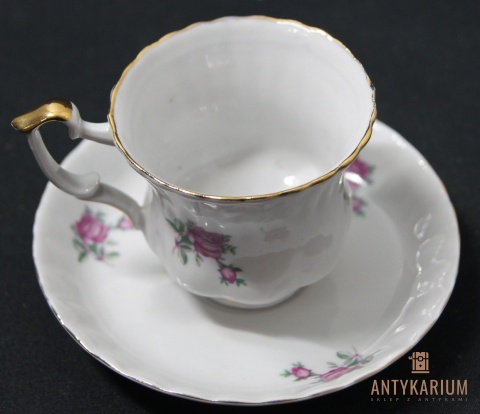 Porcelana filiżanka Chodzież róża