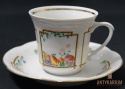 Porcelana filiżanka Chodzież złocona owoce