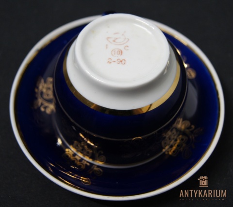 Stara Filiżanka Porcelanowa Kobalt