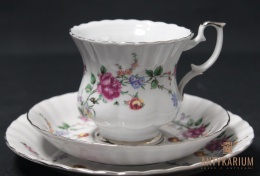 Trio Porcelana filiżanka Chodzież Iwona róża