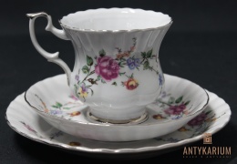 Trio Porcelana filiżanka Chodzież Iwona róża