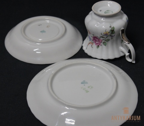 Trio Porcelana filiżanka Chodzież Iwona róża