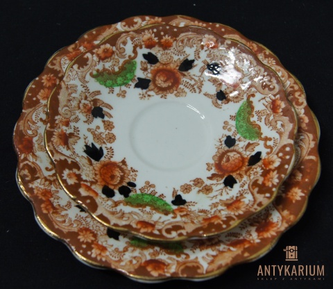 Trio Stara Porcelana filiżanka Wellington kwiaty