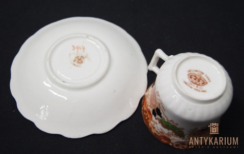Trio Stara Porcelana filiżanka Wellington kwiaty