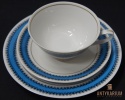 Trio Stara Porcelana filiżanka niebiesko czarna