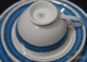 Trio Stara Porcelana filiżanka niebiesko czarna