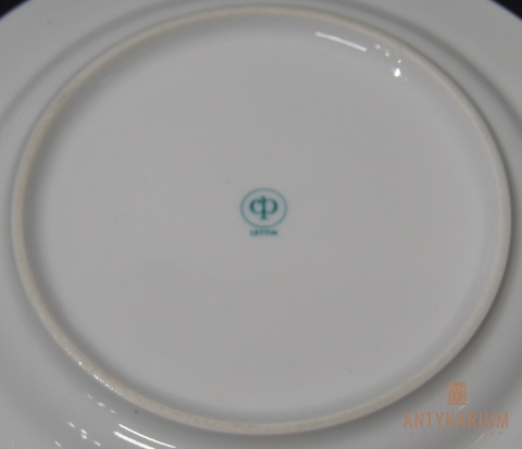 Trio Stara Porcelana filiżanka niebiesko czarna