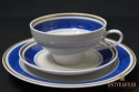 Trio Stara Porcelana filiżanka niebiesko złota