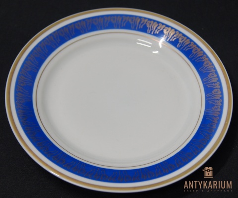 Trio Stara Porcelana filiżanka niebiesko złota